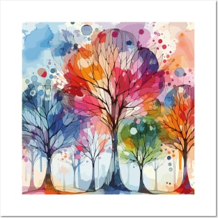 Colorful Trees Posters and Art